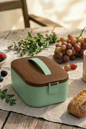 Hermia Caja de Almuerzo de Acero Inoxidable Verde 650 ml